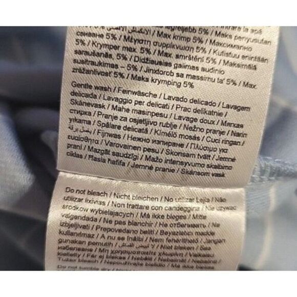 Vila Celestial Blue Ruffled Striped Knee Length Dress Size S New - Picture 9 of 11